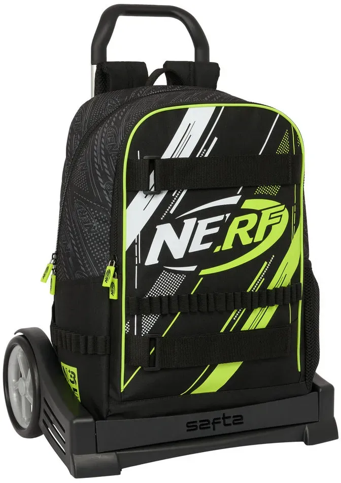 Schulrucksack mit Rädern Nerf Get ready Schwarz 31 x 44 x 17 cm