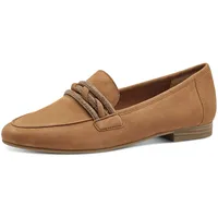 Marco Tozzi Slipper aus Leder Elegant, Braun (Biscuit), 41 EU