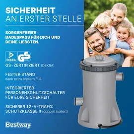 BESTWAY Filterpumpe grau-schwarz 2.006 l/h 40 W
