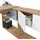 Dmora Schreibtisch Dmangn, Umkehrbarer Eckschreibtisch mit Bücherregal, Arbeits- oder Bürotisch mit mehreren Positionen, 108x70h140 cm, Weiße und