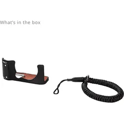 4879 Kamera-Leder-Halbschalen- Set für Fujifilm X-M5 schwarz