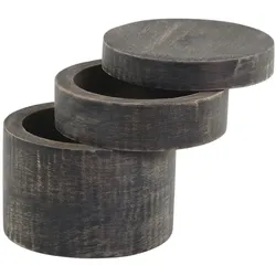 Chic Antique Tours Salz & Pfeffer Gefäß Schwarz, H10,5/D9,5 cm, kohle