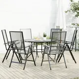 vidaXL Gartenstuhl-set 7-tlg. Gartenstuhl 41 x 41 x 41 cm grau