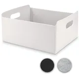 Aufbewahrungskorb Filz Organizer faltbare Aufbewahrungsbox Filz Box Aufbewahrung Filz Aufbewahrungsbox Kleiderschrank Regal Korb Filz Filzkorb Aufbewahrung Kleiderschrank (weiss, 1er)