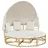 vidaXL Outdoor-Loungebett mit Dach und Kissen beige