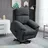 Homcom Massagesessel mit Aufstehhilfe Leinen 99 x 103 x 89 cm Grau elektrisch