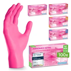 arnomed Nitril MAGNOLIA PINK Einmalhandschuhe S