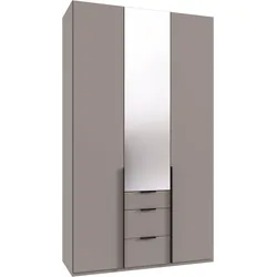 Drehtürenschrank WIMEX, saharagrau, griffe schwarz, B:135cm H:236cm T:58cm, Holzwerkstoff, Schränke