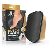HornyFeet Hornhautfeile Hornhautentferner für die Dusche, Extragroße Hornhautfeile, Bequem & einfach Hornhaut entfernen direkt beim Duschen - kein Bohren goldfarben