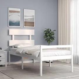 vidaXL Seniorenbett 90 x 200 cm Weiß