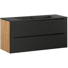 petits-meubles WASCHTISCH 120cm Elora Schwarz und Holz