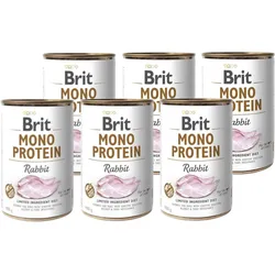 BRIT MONO PROTEIN RABBIT 6x400g + Deckel für 400g-Dose GRATIS!