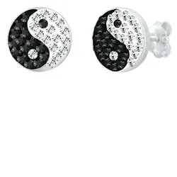 Elli Yin und Yang Symbol Kristalle Silber OneSize Damen 
