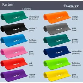 MOVIT Gymnastikmatte - 183x60x1,0 cm, 12 Farben, für Zuhause oder Unterwegs