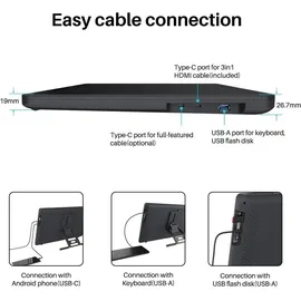 Huion Grafiktablett Huion Kamvas 22 Plus
