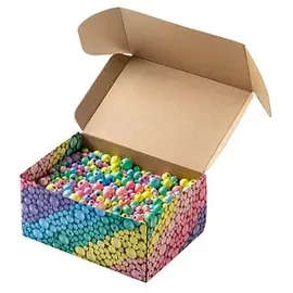 Folia Holzperlen Jumbo Pastel 1 kg Bastelperlen Ø 1-1,8 cm