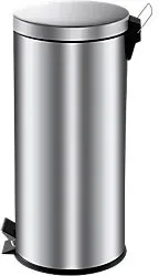 Vepa Bins Metall Treteimer 33 x 66 cm Silber