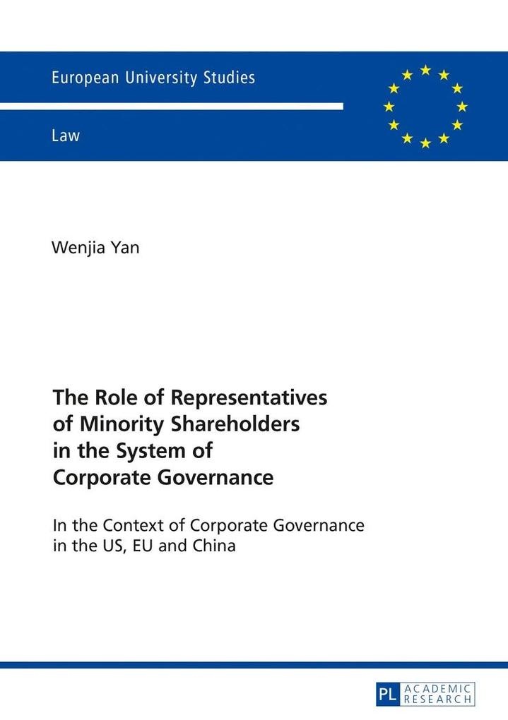 Role of Representatives of Minority Shareholders in the System of Corporate Governance: eBook von Yan Wenjia Yan