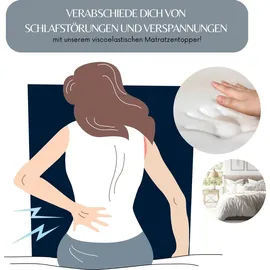 MSS e.K. viscoelastische Matratzenauflage allergikergeeignet 180 x 200 cm weiß