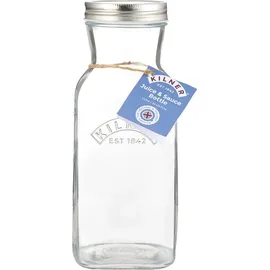 Kilner Saftflasche zum Befüllen 1 L | Aufbewahrung und Konservierung aller selbstgemachten Joghurts, Säfte und Milch | auslaufsichere Glas Trinkflasche mit Schraub-Deckel | Flasche zum Befüllen