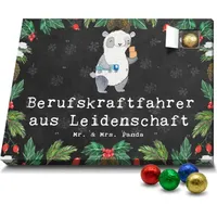 Mr. & Mrs. Panda Schoko Adventskalender Berufskraftfahrer Leidenschaft - Schwarz - Geschenk, Arbeitskollege, Schenken, Schokoladen Adventskalender,... - Schwarz