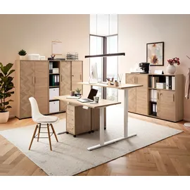 MÖBELPARTNER Arezzo Aktenschrank 80,1 x 38,2 x 150 schwarz