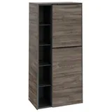 Villeroy & Boch Subway 3.0 Mittelschrank 57,4 x 120 x 36,2 cm Volcano black/Stone oak