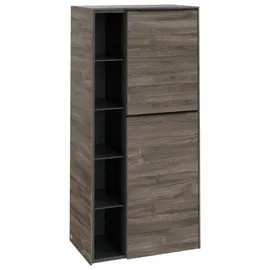 Villeroy & Boch Subway 3.0 Mittelschrank 57,4 x 120 x 36,2 cm Volcano black/Stone oak