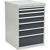 Bedrunka & Hirth Gerätebau GmbH Schubladenschrank H1019xB705xT736mm lichtgrau/grau 7 Schubl.Vollauszug