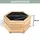 deluke Pflanzkasten Holz 6-eckig 54,5 x 28 x 54,5 cm Braun