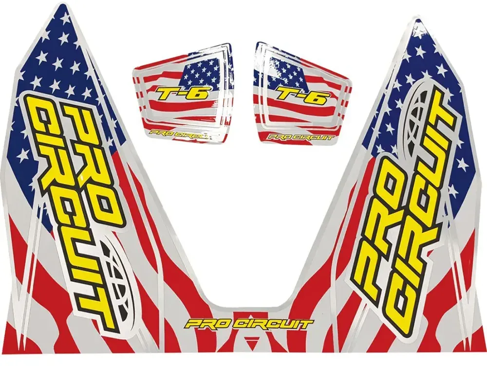 Pro Circuit 4-stroke Dc22t6-ss Thermoaufkleber - Blue / Red / White / Yellow - One Size