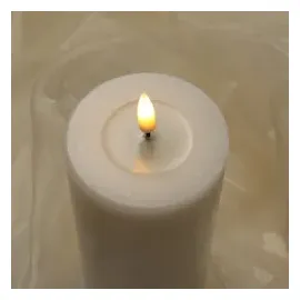 Deluxe Homeart Mia LED Stumpenkerze 15 cm 7,5 cm creme