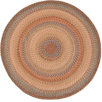 Jute & Co. Runder Teppich, Mehrfarbig, praktisch und strapazierfähig, Modell Bahia, aus Polypropylen, geflochten, 90 x 90 cm