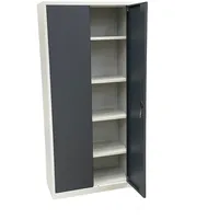 Ceha Stahl- und Flügeltürenschrank Classic 80 x 38 cm in anthrazitgrau