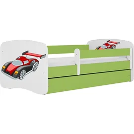 raumhirsch furniture Kinderbett Rennwagen 80 x 180 cm Holzwerkstoff grün
