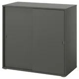 IKEA VIHALS Schiebetürenschrank dunkelgrau