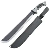 Herbertz Machete + Säge Full Tang Buschmesser Haumesser Garten Camping 50 cm schwarz|grau No Size