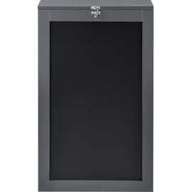 [en.casa] Klappschreibtisch Schreibtisch zum Ausklappen Wandklapptisch mit Tafel und Pinnwand Dunkelgrau - Dunkelgrau