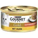 Purina Gourmet Gold Raffiniertes Ragout Huhn Katzenfutter nass 85G
