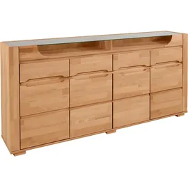Home Affaire Sideboard HOME AFFAIRE "Denis", beige (kernbuche teilmassiv), B:200cm H:95cm T:40cm, Sideboards, Sideboard, Breite 200 cm