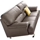 TRENDMANUFAKTUR Couch Kunstleder 3-Sitzer Beige