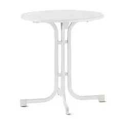 SIEGER Klapptisch »207«, LxBxH: 70 x 72 x 72 cm, Mecalit®-Pro, rund - weiss