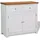 vidaXL Sideboard 90 x 33,5 x 83 cm Massivholz Eiche / Weiß