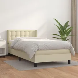 vidaXL Boxspringbett 100 x 200 cm Creme