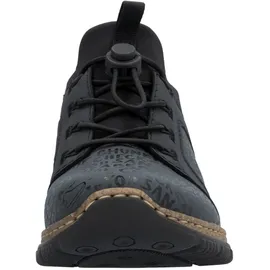 Rieker Slip-On Sneaker / Schlupfschuh, Freizeitschuh, Halbschuh mit praktischen Anziehlaschen, schwarz