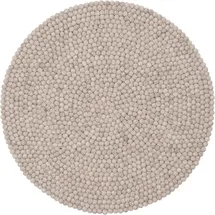 myfelt Béla Filzkugelteppich Ø 140 cm Beige