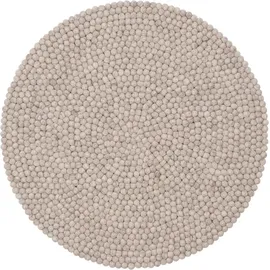 myfelt Béla Filzkugelteppich Ø 140 cm Beige