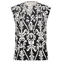 Cartoon Damen Casual-Bluse mit Muster Black-Nature,38 - 38