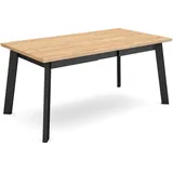 SKRAUT HOME Esstisch 167 x 75 x 90 cm Eiche/schwarz