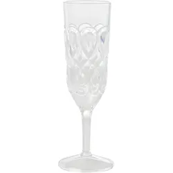 RICE Acryl Champagner Glass, Klar